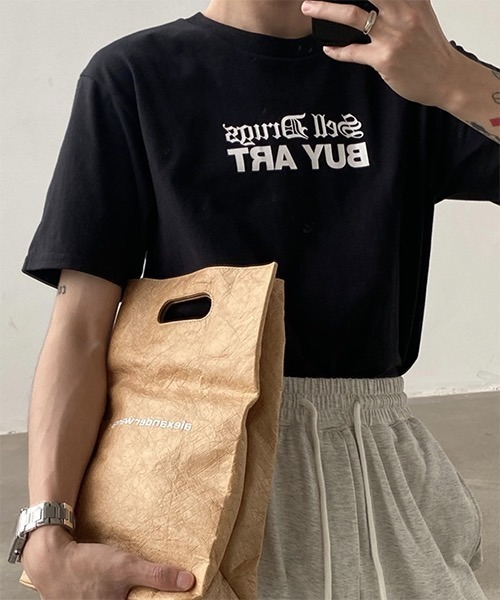 WESTBOY(ウエストボーイ)の「【WB ORIGINALS】Black Letter Printed Drop Shoulder T-shirt WO21S504TP(Tシャツ/カットソー・メンズ・ホワイト/ブラック・M/L/XL)」の13枚目の写真