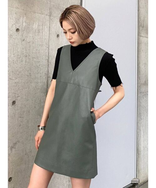 EMODA（エモダ）の「クラッシュショートリブニット（ニット/セーター・レディース・アイボリー/ブラック/グリーン/ブルー・FREE）」の9枚目の写真