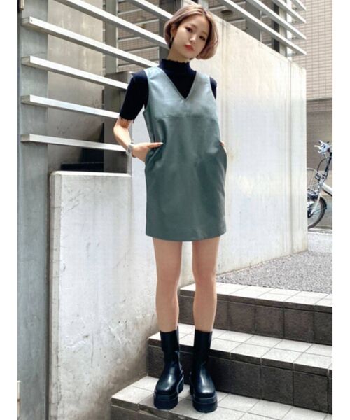 EMODA（エモダ）の「クラッシュショートリブニット（ニット/セーター・レディース・アイボリー/ブラック/グリーン/ブルー・FREE）」の11枚目の写真