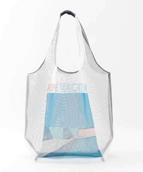 ROPE'（ロペ）の「永井博×ROPE'VACATION Mesh Bag（トートバッグ・レディース・ベージュ/グレー・FREE）」の3枚目の写真