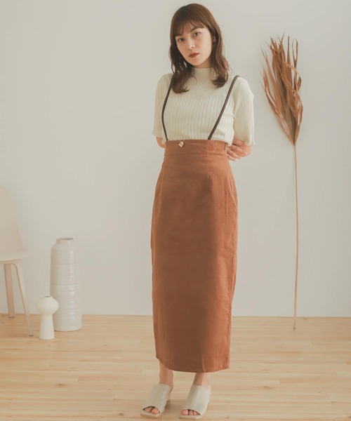 SENSE OF PLACE by URBAN RESEARCH（センスオブプレイスバイアーバンリサーチ）の「コーデュロイサスツキハイウエストスカート（スカート・レディース・ネイビー/オレンジ/ライトベージュ/キャメル・MEDIUM/SMALL）」の9枚目の写真