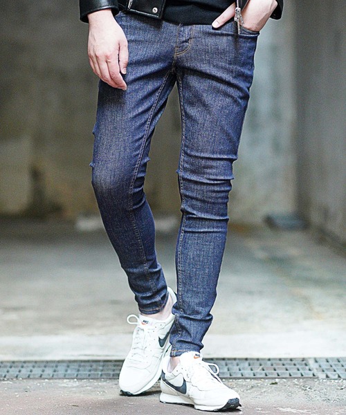 RATTLE TRAP（ラトルトラップ）の「ハイパーストレッチスキニーエイジレスデニム（デニムパンツ・メンズ・ネイビー・LL/SS/S/M/L）」の3枚目の写真