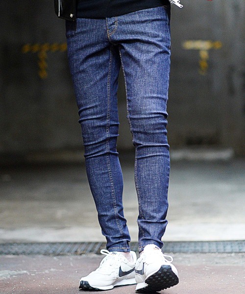 RATTLE TRAP（ラトルトラップ）の「ハイパーストレッチスキニーエイジレスデニム（デニムパンツ・メンズ・ネイビー・LL/SS/S/M/L）」の4枚目の写真