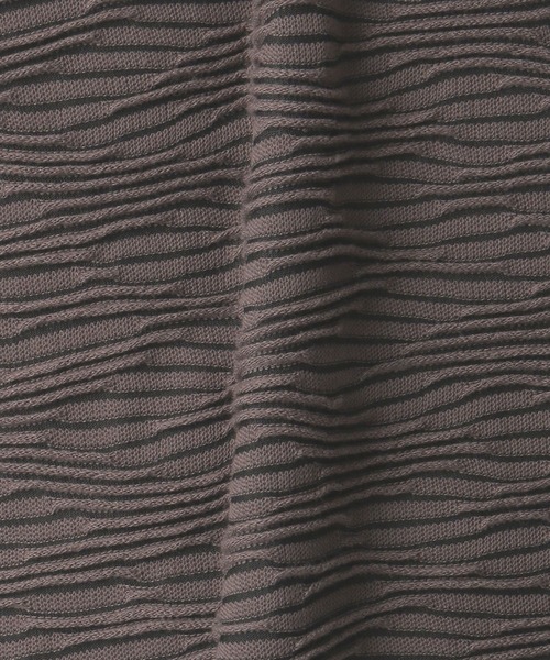 NICOLE CLUB FOR MEN（ニコルクラブフォーメン）の「ウェーブブリスタージャカードＶネックプルオーバー（Tシャツ/カットソー・メンズ・ブラウン系その他/ホワイト×ブラック/グレー系その他/ブラック系その他・LL/M/L）」の5枚目の写真