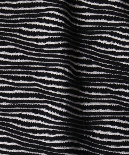 NICOLE CLUB FOR MEN（ニコルクラブフォーメン）の「ウェーブブリスタージャカードＶネックプルオーバー（Tシャツ/カットソー・メンズ・ブラウン系その他/ホワイト×ブラック/グレー系その他/ブラック系その他・LL/M/L）」の9枚目の写真