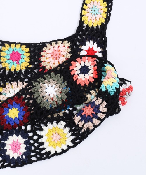 WC（ダブル シー）の「クロシェニットベスト（ベスト・レディース・アイボリー/ブラック・FREE）」の5枚目の写真