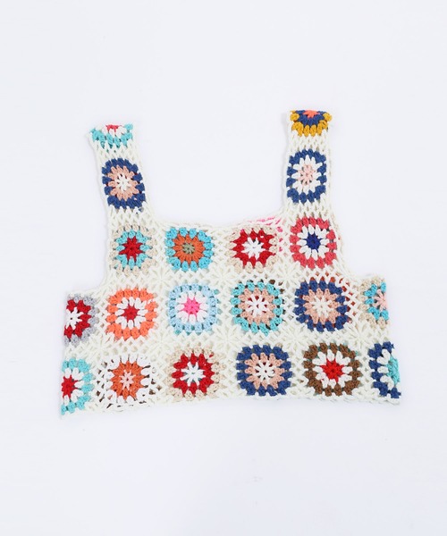 WC（ダブル シー）の「クロシェニットベスト（ベスト・レディース・アイボリー/ブラック・FREE）」の10枚目の写真