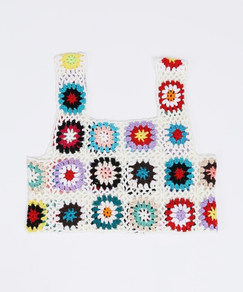 WC（ダブル シー）の「クロシェニットベスト（ベスト・レディース・アイボリー/ブラック・FREE）」の15枚目の写真