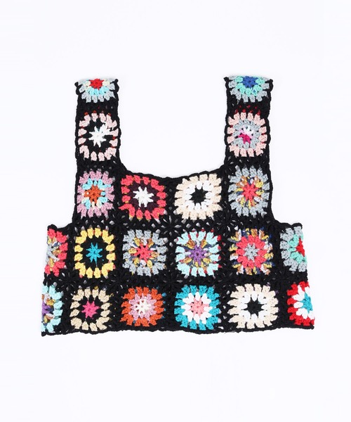 WC（ダブル シー）の「クロシェニットベスト（ベスト・レディース・アイボリー/ブラック・FREE）」の20枚目の写真