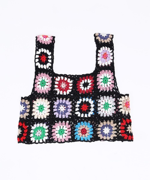 WC（ダブル シー）の「クロシェニットベスト（ベスト・レディース・アイボリー/ブラック・FREE）」の21枚目の写真