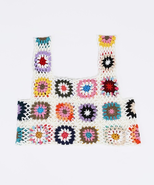 WC（ダブル シー）の「クロシェニットベスト（ベスト・レディース・アイボリー/ブラック・FREE）」の18枚目の写真