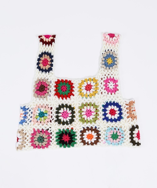 WC（ダブル シー）の「クロシェニットベスト（ベスト・レディース・アイボリー/ブラック・FREE）」の19枚目の写真