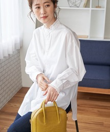 ROPE' PICNIC | フリルバンドカラーシャツ(シャツ/ブラウス)