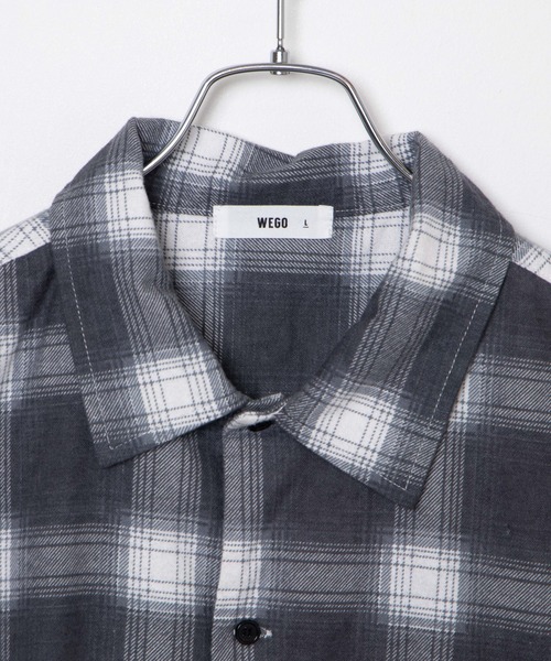 WEGO(ウィゴー)の「WEGO/オンブレチェックオープンカラールーズネルシャツ(シャツ/ブラウス・メンズ・ブラック系その他/ブルー系その他・LARGE/MEDIUM)」の18枚目の写真