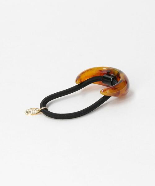 green label relaxing（グリーンレーベルリラクシング）の「マーブル ラウンド カバー ポニー ヘアゴム（ヘアゴム・レディース・ダークグリーン/ブラウン/ベージュ・FREE）」の5枚目の写真