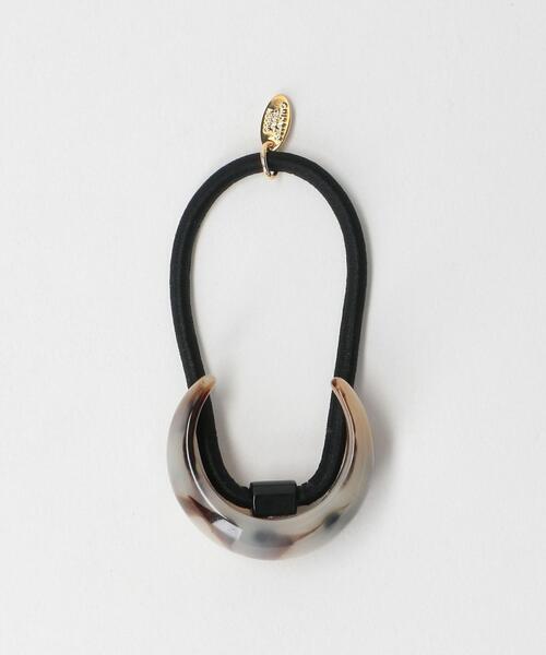 green label relaxing（グリーンレーベルリラクシング）の「マーブル ラウンド カバー ポニー ヘアゴム（ヘアゴム・レディース・ダークグリーン/ブラウン/ベージュ・FREE）」の8枚目の写真