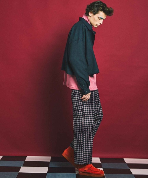 MAISON SPECIAL（メゾンスペシャル）の「《ユニセックスアイテム》ハウンドトゥースオリジナルジャガードストレートパンツ 【MAISON SPECIAL/メゾンスペシャル】（その他パンツ・メンズ・オフホワイト/ピンク・1/0/2）」の15枚目の写真