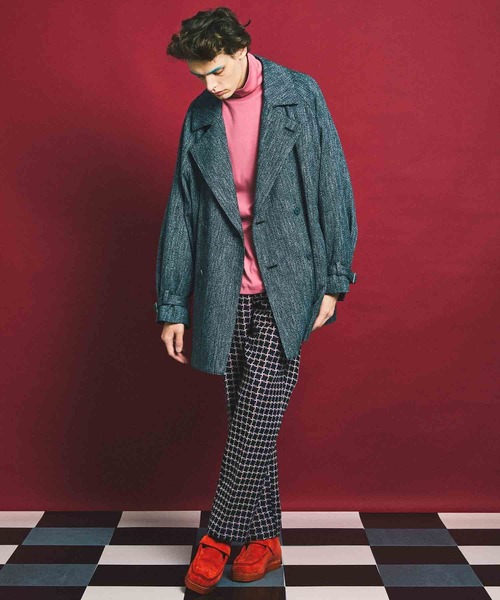 MAISON SPECIAL（メゾンスペシャル）の「《ユニセックスアイテム》ハウンドトゥースオリジナルジャガードストレートパンツ 【MAISON SPECIAL/メゾンスペシャル】（その他パンツ・メンズ・オフホワイト/ピンク・1/0/2）」の11枚目の写真