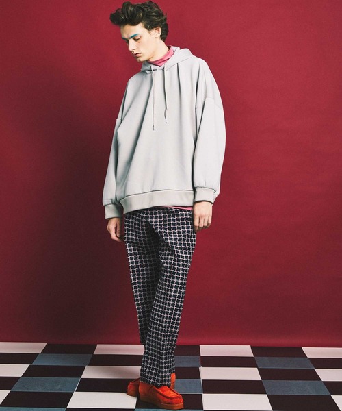 MAISON SPECIAL（メゾンスペシャル）の「《ユニセックスアイテム》ハウンドトゥースオリジナルジャガードストレートパンツ 【MAISON SPECIAL/メゾンスペシャル】（その他パンツ・メンズ・オフホワイト/ピンク・1/0/2）」の12枚目の写真