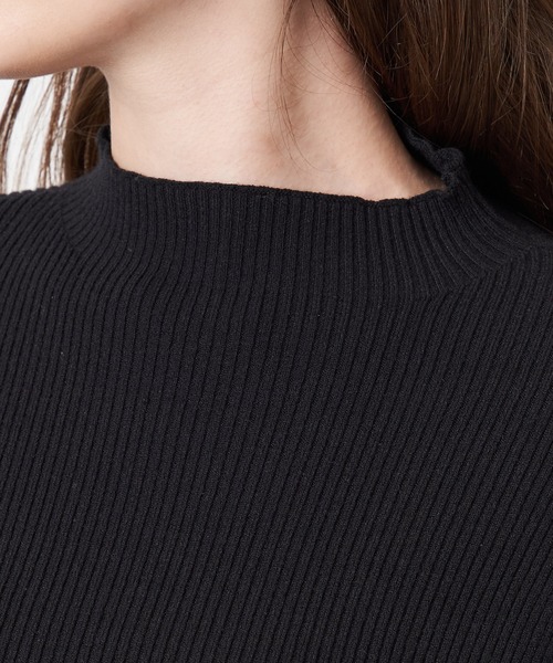 SPIRALGIRL（スパイラルガール）の「ボトルネック袖ボリュームリブニット（Tシャツ/カットソー・レディース・ベージュ/ブラック/オフホワイト・FREE）」の11枚目の写真