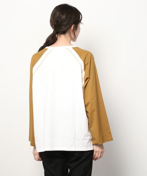 WEGO(ウィゴー)の「WEGO/ラグランワイドスリーブロンT(Tシャツ/カットソー・レディース・ブラック/ダークグリーン/グリーン/マスタード/ネイビー/ワイン/その他1・FREE)」の12枚目の写真