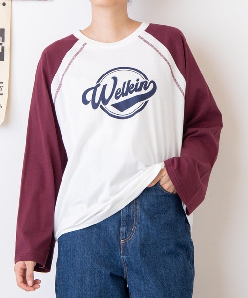 WEGO(ウィゴー)の「WEGO/ラグランワイドスリーブロンT(Tシャツ/カットソー・レディース・ブラック/ダークグリーン/グリーン/マスタード/ネイビー/ワイン/その他1・FREE)」の1枚目の写真