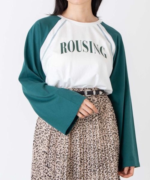 WEGO(ウィゴー)の「WEGO/ラグランワイドスリーブロンT(Tシャツ/カットソー・レディース・ブラック/ダークグリーン/グリーン/マスタード/ネイビー/ワイン/その他1・FREE)」の3枚目の写真