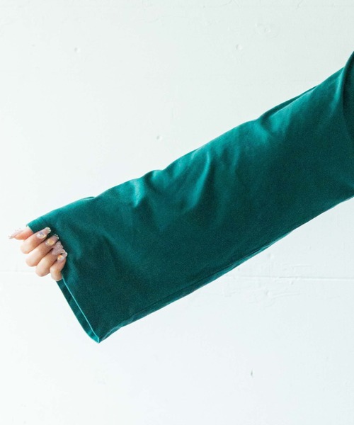 WEGO(ウィゴー)の「WEGO/ラグランワイドスリーブロンT(Tシャツ/カットソー・レディース・ブラック/ダークグリーン/グリーン/マスタード/ネイビー/ワイン/その他1・FREE)」の19枚目の写真