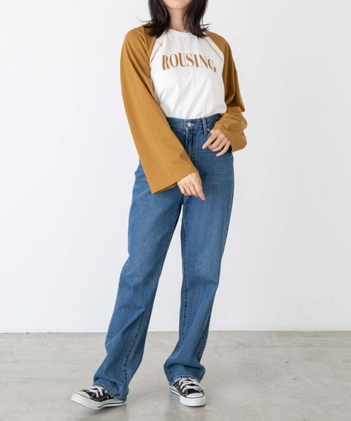 WEGO(ウィゴー)の「WEGO/ラグランワイドスリーブロンT(Tシャツ/カットソー・レディース・ブラック/ダークグリーン/グリーン/マスタード/ネイビー/ワイン/その他1・FREE)」の18枚目の写真