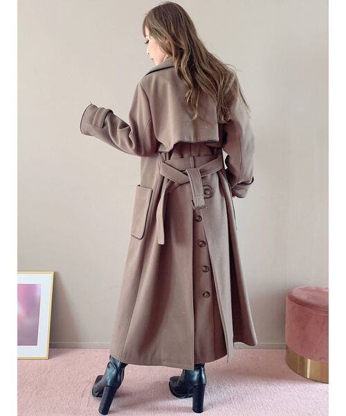 RESEXXY（リゼクシー）の「バックスリットパイピングコート（その他アウター・レディース・グレー/ベージュ/モカ・FREE）」の15枚目の写真