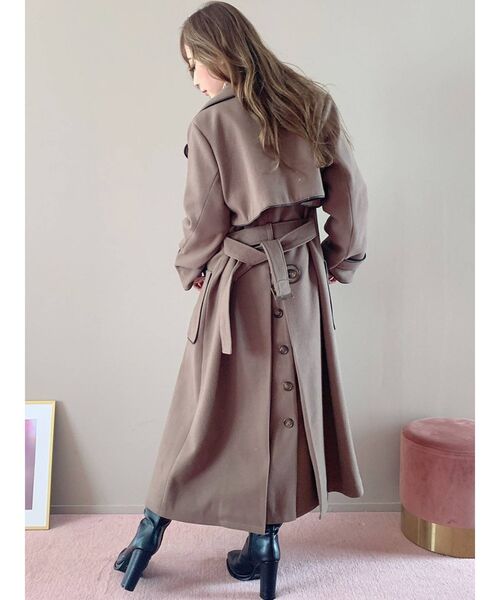 RESEXXY（リゼクシー）の「バックスリットパイピングコート（その他アウター・レディース・グレー/ベージュ/モカ・FREE）」の16枚目の写真