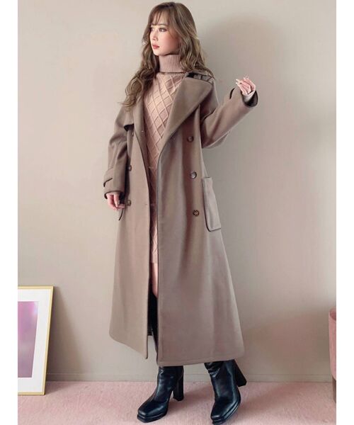 RESEXXY（リゼクシー）の「バックスリットパイピングコート（その他アウター・レディース・グレー/ベージュ/モカ・FREE）」の17枚目の写真