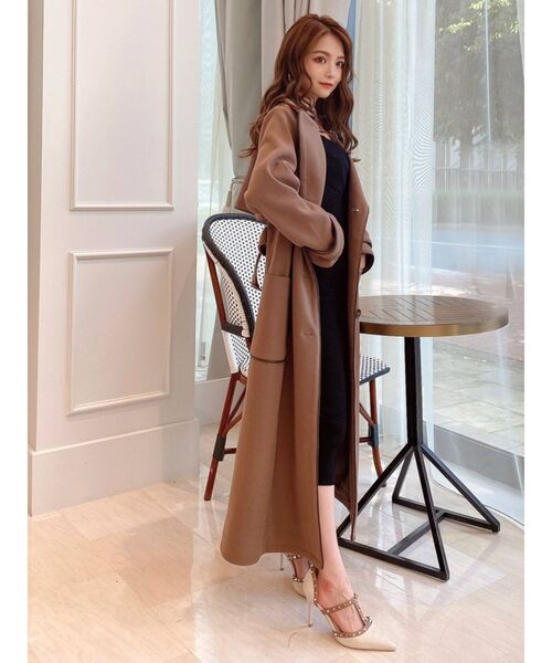 RESEXXY（リゼクシー）の「バックスリットパイピングコート（その他アウター・レディース・グレー/ベージュ/モカ・FREE）」の21枚目の写真