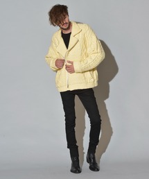 NO ID.（ノーアイディ）の「ニットダブルライダースJKT