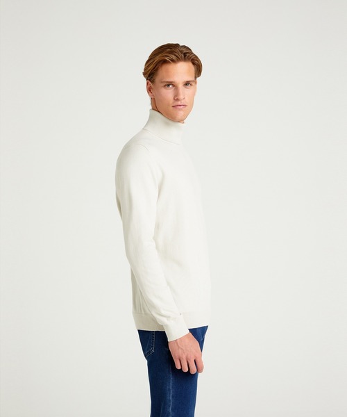 SISLEY(シスレー)の「ストレッチタートルネックニット・セーター(ニット/セーター・メンズ・ブラック/クリーム・SMALL/MEDIUM/LARGE)」の16枚目の写真