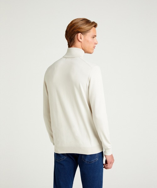SISLEY(シスレー)の「ストレッチタートルネックニット・セーター(ニット/セーター・メンズ・ブラック/クリーム・SMALL/MEDIUM/LARGE)」の15枚目の写真