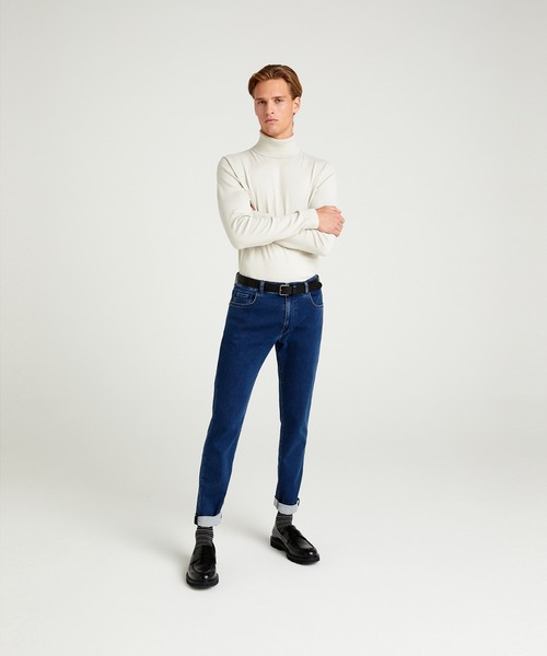 SISLEY(シスレー)の「ストレッチタートルネックニット・セーター(ニット/セーター・メンズ・ブラック/クリーム・SMALL/MEDIUM/LARGE)」の14枚目の写真