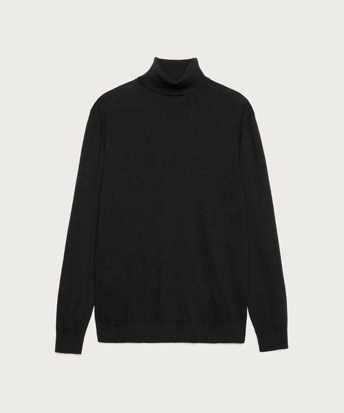 SISLEY(シスレー)の「ストレッチタートルネックニット・セーター(ニット/セーター・メンズ・ブラック/クリーム・SMALL/MEDIUM/LARGE)」の7枚目の写真