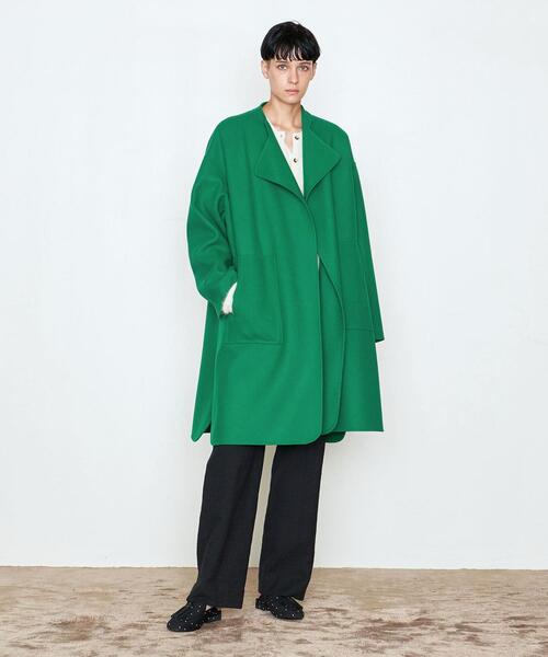 AEWEN MATOPH（イウエン マトフ）の「＜AEWEN MATOPH（イウエン マトフ）＞W/N スリット リバーコート†（ノーカラーコート・レディース・ブラック/ベージュ/ケリー・38/36）」の16枚目の写真