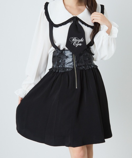 Ank Rouge(アンクルージュ)の「コルセットスピンドルスカート(スカート・レディース・ブラック/ピンク/A・M)」の2枚目の写真