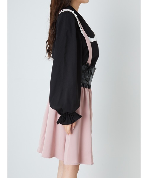 Ank Rouge(アンクルージュ)の「コルセットスピンドルスカート(スカート・レディース・ブラック/ピンク/A・M)」の5枚目の写真