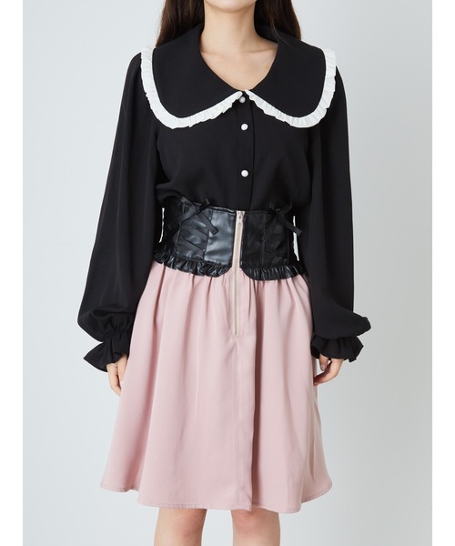 Ank Rouge(アンクルージュ)の「コルセットスピンドルスカート(スカート・レディース・ブラック/ピンク/A・M)」の8枚目の写真