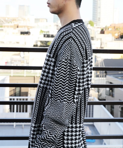 8(eight)(エイト)の「ジャガードクルーネックニット(ニット/セーター・メンズ・グレイッシュベージュ/ブラック・MEDIUM/LARGE)」の14枚目の写真