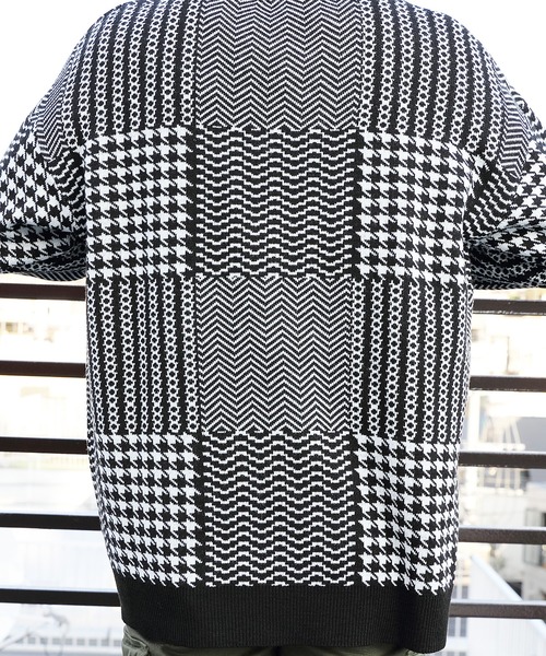 8(eight)(エイト)の「ジャガードクルーネックニット(ニット/セーター・メンズ・グレイッシュベージュ/ブラック・MEDIUM/LARGE)」の8枚目の写真