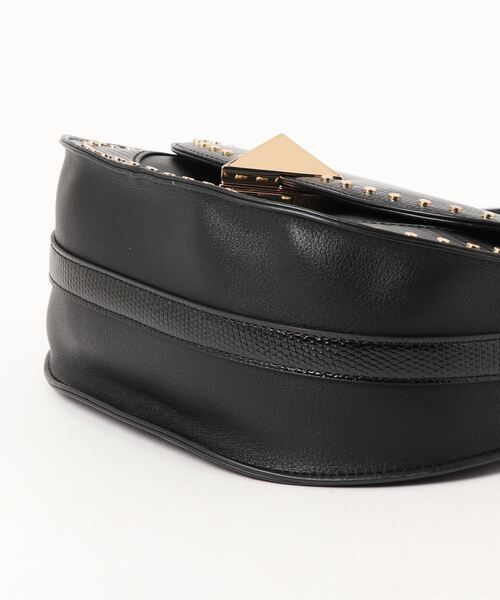 SISLEY（シスレー）の「フェイクレザーリベットミニショルダーバッグ（ショルダーバッグ・レディース・ブラック/グリーン・FREE）」の6枚目の写真