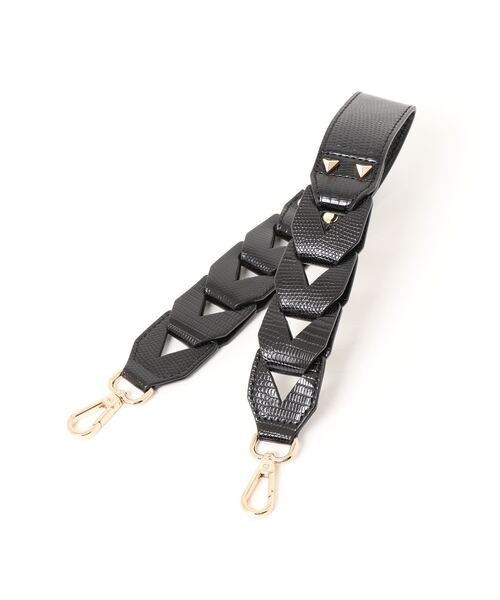 SISLEY（シスレー）の「フェイクレザーリベットミニショルダーバッグ（ショルダーバッグ・レディース・ブラック/グリーン・FREE）」の3枚目の写真