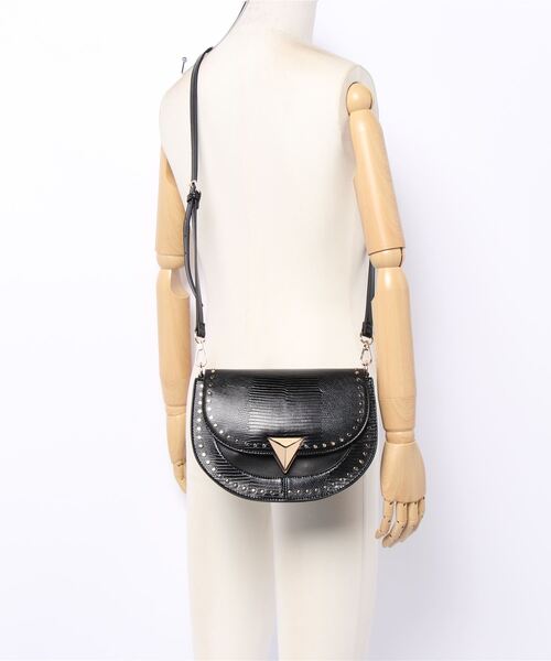 SISLEY（シスレー）の「フェイクレザーリベットミニショルダーバッグ（ショルダーバッグ・レディース・ブラック/グリーン・FREE）」の8枚目の写真