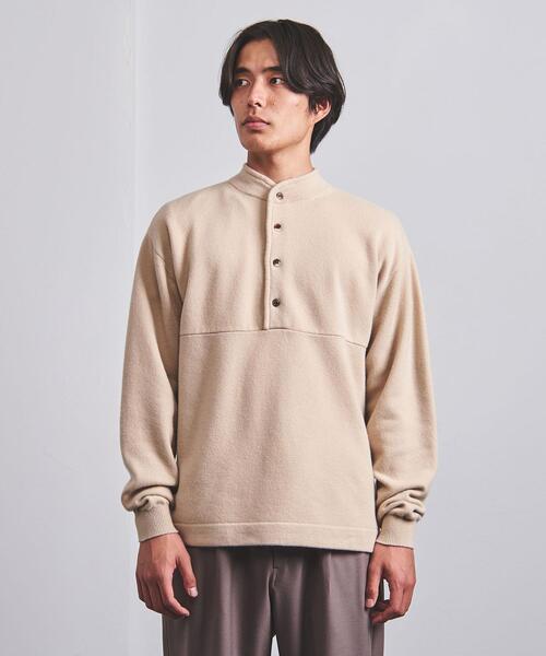 BATONER（バトナー）の「＜BATONER（バトナー）＞ ウール フリース  プルオーバー（Tシャツ/カットソー・メンズ・ナチュラル/ブラック・1/3/2）」の10枚目の写真