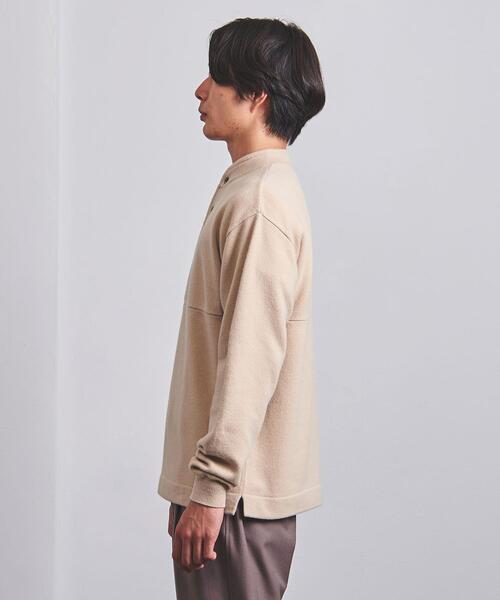 BATONER（バトナー）の「＜BATONER（バトナー）＞ ウール フリース  プルオーバー（Tシャツ/カットソー・メンズ・ナチュラル/ブラック・1/3/2）」の14枚目の写真