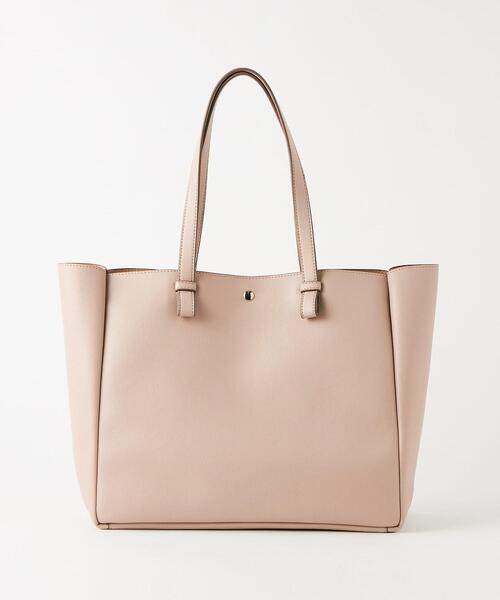 THE STATION STORE（ザ ステーション ストア）の「＜closet story（クローゼットストーリー）＞ダブルポケット トートバッグ（トートバッグ・レディース・ライトグレー/ベージュ/モカ・FREE）」の5枚目の写真